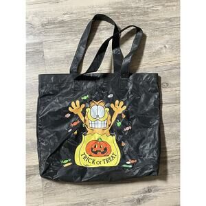 Garfield Trick Or Treat Bag Tote Black Halloween Candy Jack-o-lantern 🎃 🐈‍⬛ 🍭